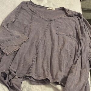 Oli & Hali Vintage Purple Short Sleeve Top